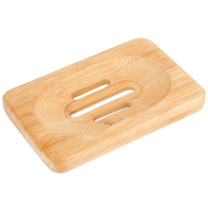 

Wooden Natural Bamboo Soap Dish Wooden Soap Tray Holder Storage Soap Rack Plate Box Container for Bath Shower Plate Bathroom