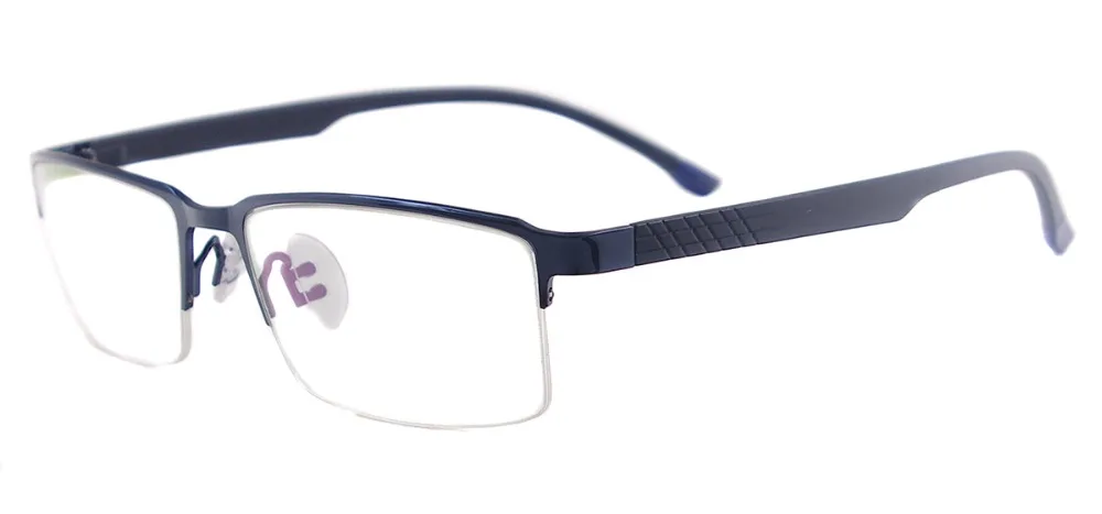 Мужские классические металлические оправы для очков с полуоправой, прямоугольные очки для Rx, для близорукости, чтения, Мультифокальные линзы