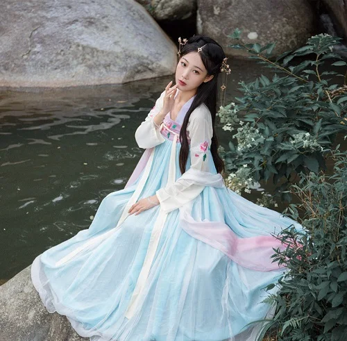 Hanfu костюм для китайских танцев, традиционный сценический наряд для певцов, женское Старинное платье, народный фестиваль, одежда для выступлений DC1133 - Цвет: STYLE 4