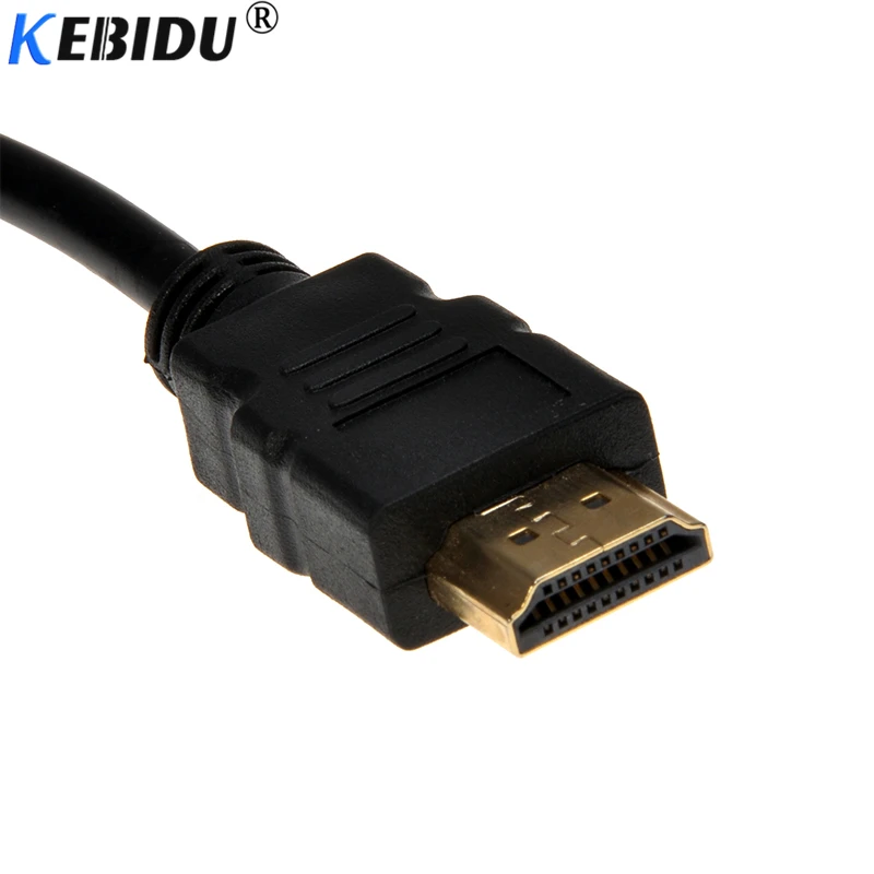 Адаптер kebidu HDMI в VGA переходник папа Мама 1080P цифро аналоговый видео аудио кабель