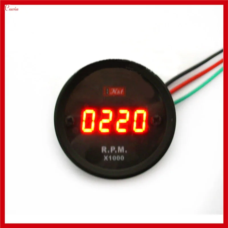 

New Universal Fit Adjutable 12v Led Digital Motorcycle Car Tachometer Tach Gauge RPM Meter