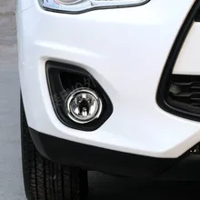 Для Mitsubishi ASX 2010 2012 2013 ABS Хром Передняя противотуманная фара Крышка лампы Отделка 2 шт
