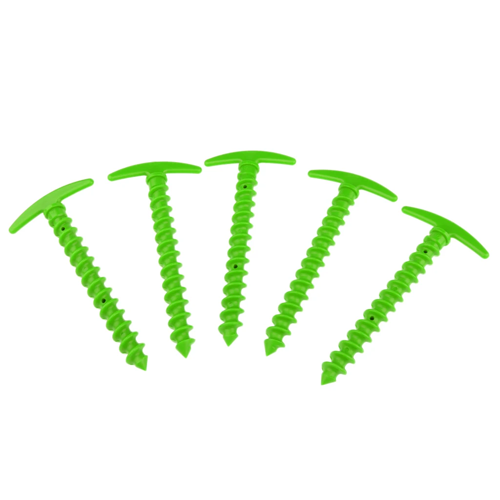 5pcs Plastic Stakes Small Tarp Stakes Tent Spikes for Sand Lawn Beach Blankets Compact Lightweight Tent Pegs