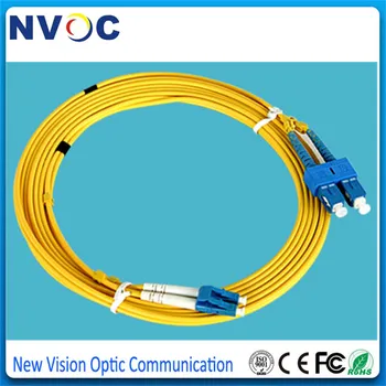 

100Pcs/Lot,9/125,SM,DX,3.0mm,3M,PVC Jacket,LC-SC UPC Fiber Optic Jumper,SC/UPC-LC/UPC Duplex Fiber Optic Patch Cord Cable