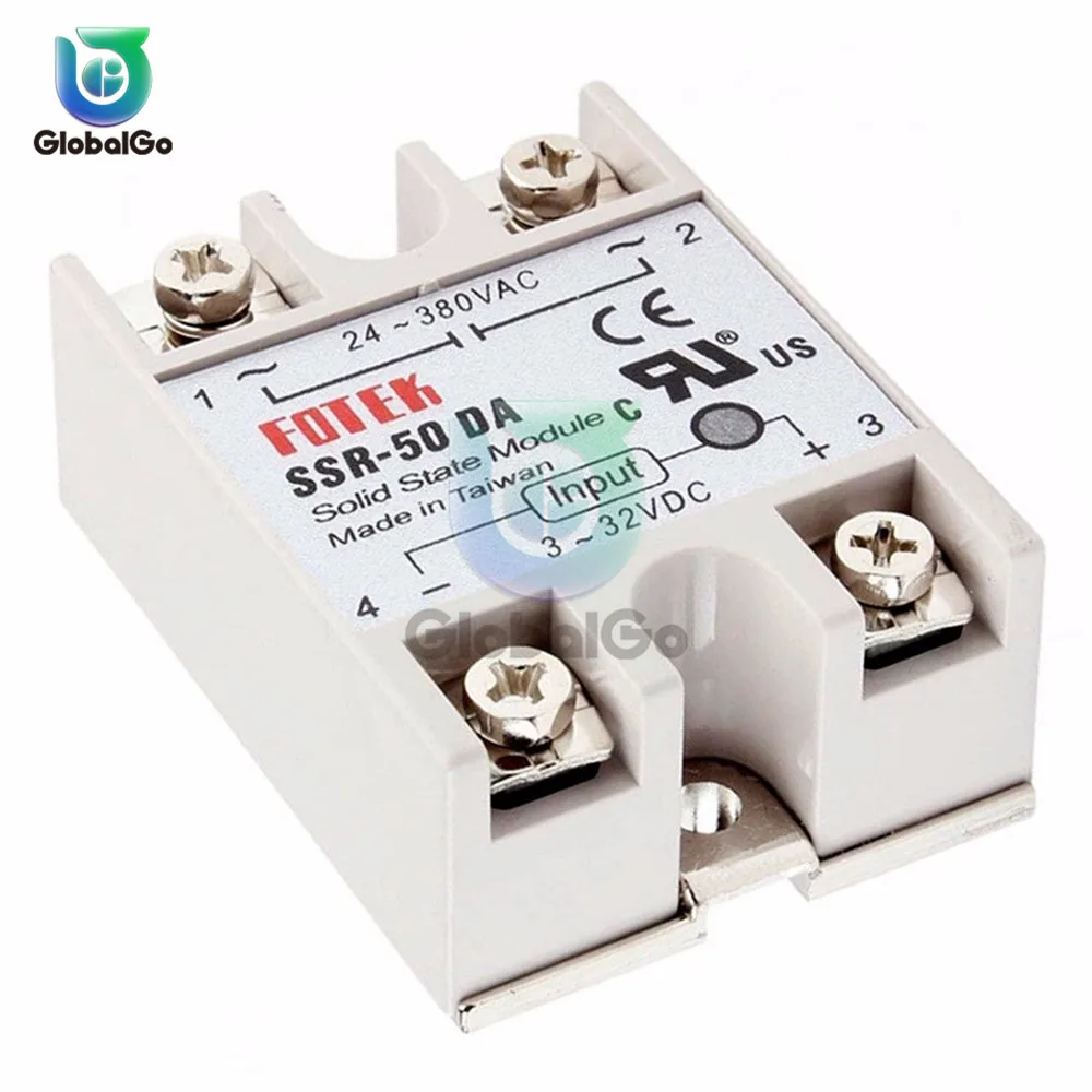 

10A 25A 40A 50A Solid State Relay SSR-10DA SSR-25DA SSR-40DA DC Single Phase Relay Control Switch Module For Home Diy Car Toy