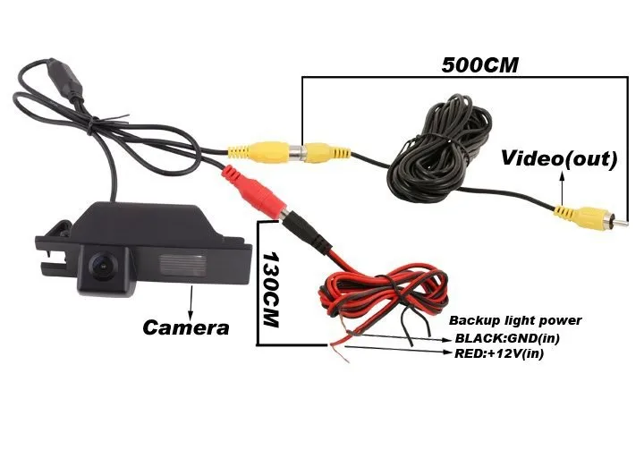 Универсальная камера HD цветная ночная версия CMOS камера с 17" широким углом обзора для обратного резервного копирования