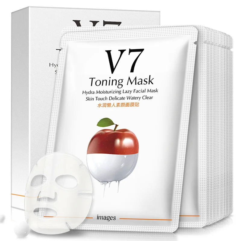 Изображения уход питание кожи пополнение нежная V7 ленивая Женская увлажняющая маска для лица контроль масла маска против морщин