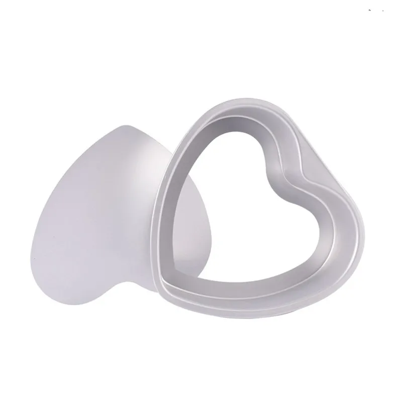 10inch Aluminum Alloy Heart Shape Cake Pan Birthday Cake Mold Removable Bottom Pudding Mold DIY Baking Kitchen Tools11