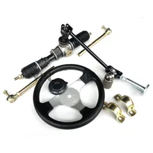 Картинг UTV Buggy U Joint Tie Rods с рулем 2,5 круг 46 см ATV реечное и зубчатое управление шестерни