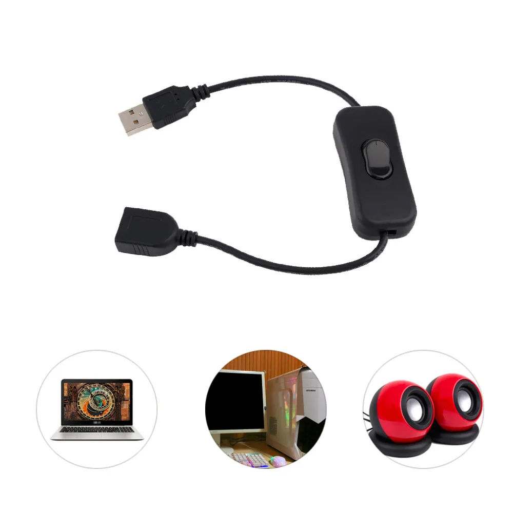 Кабель USB папа мама с переключателем вкл/выкл кабель удлинитель линия для лампа