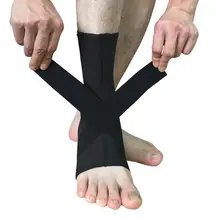 Ботильоны бинт эластичный Брейс гвардии Поддержка Спорт Тренажерный зал обертывание ног защита Спорт Безопасность поддержки лодыжки Strong1 шт