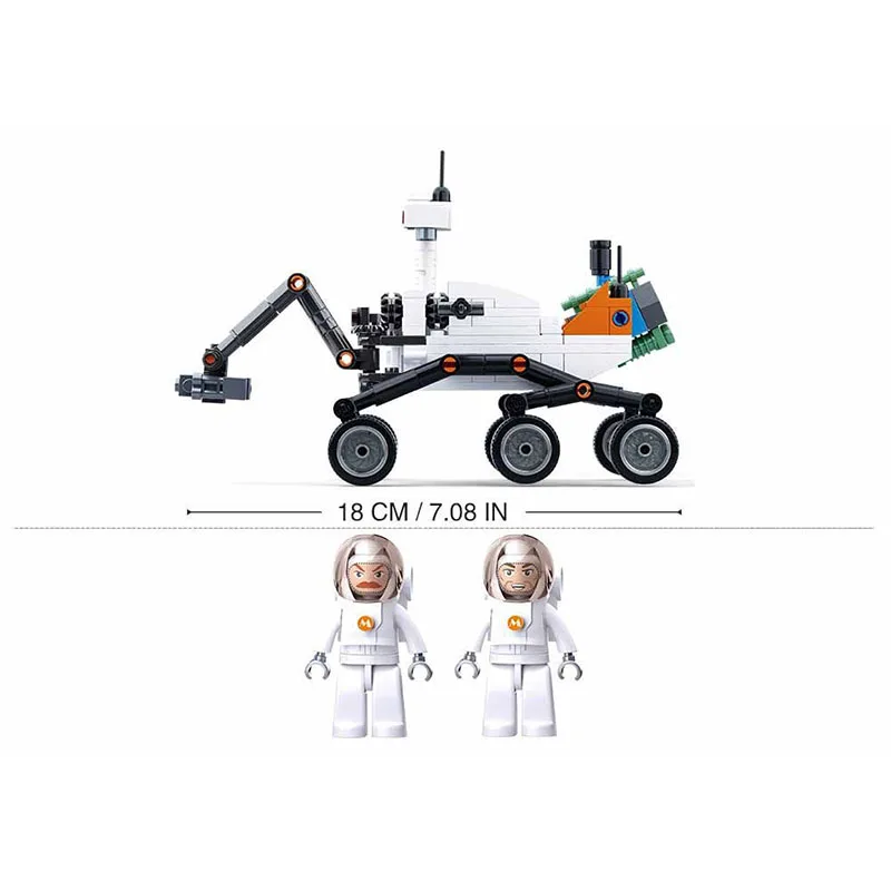 288 шт., Военная серия, космическая наука, обнаруживает, что курьер Марс Ровер, астронавт, Мини фигурки, строительные блоки, игрушки