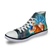 ELVISWORDS Dragon Ball Z Супер Вулканизированная обувь с высоким берцем Goku удобная повседневная спортивная крутая обувь для мужчин и мальчиков