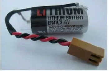 

2PCS NEW ER4V/3.6V ER4V 3.6V PLC nc lithium battery Li-ion battery white plug