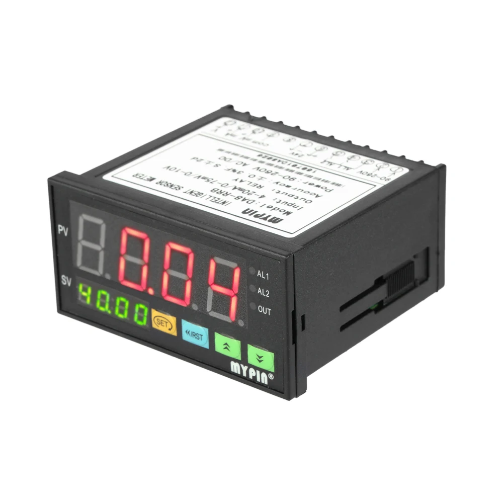 

Digital Sensor Meter Multi-functional Intelligent LED Display 0-75mV/4-20mA/0-10V 2 Relay Alarm Output