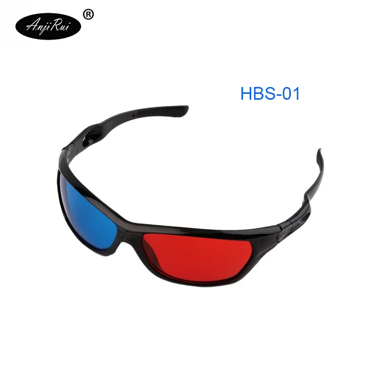 New Black Frame Red Blue 3D Glasses For Dimensional Anaglyph Movie Game DVD Video TV Red Blue 3D Glasses