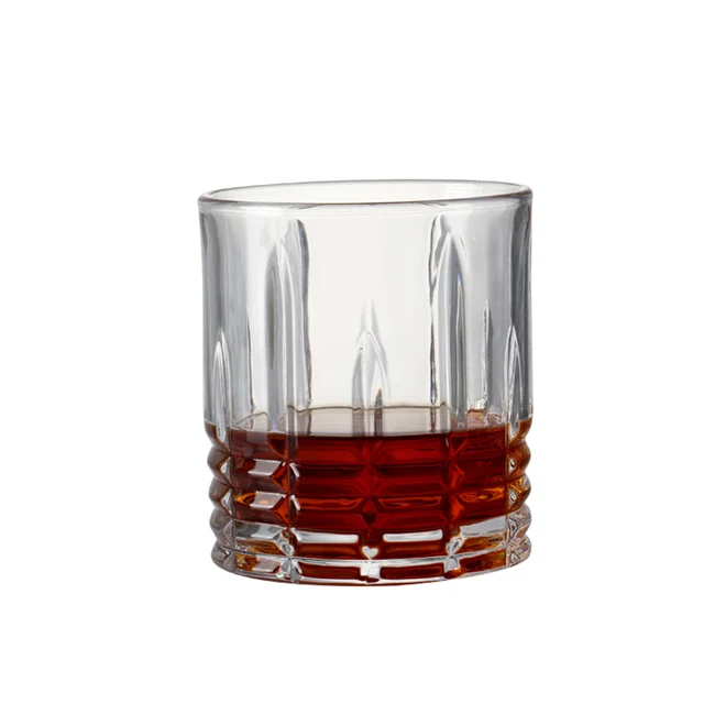 Set of 2 high quality whiskey glasses lead free glass liquor drinks