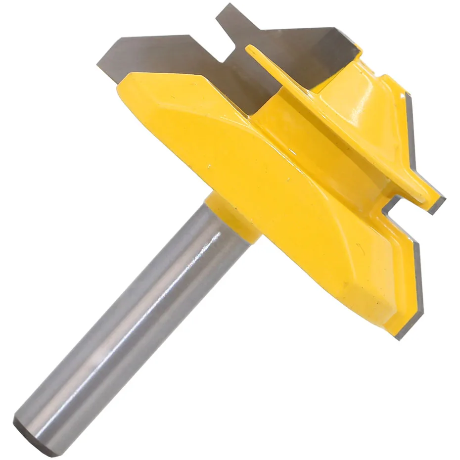  1PC 8mm Shank Medium Lock Miter Router Bit - 45 Degree - 3/4