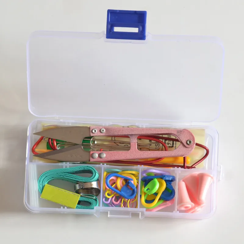 

Home DIY Knitting Tools Set Crochet Latch Curve Needle Mark Hand Crochet Knitting Needles Stitch Weave Accessories with Case Box