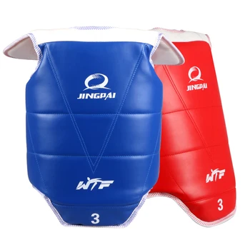 

Traditional Taekwondo chest guard kids men women student red blue Karate Taekwondo protectors WTF approved chest supporters TKD