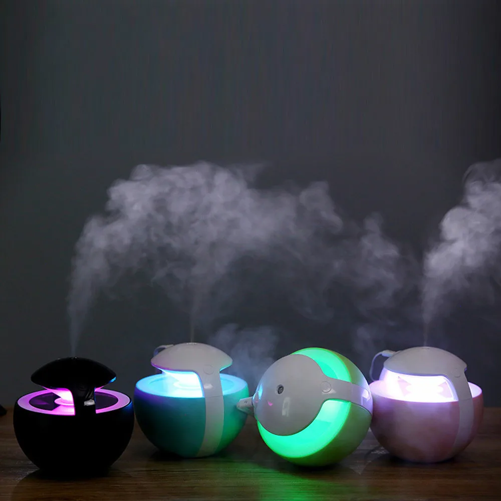 

450ml Aroma Essential Oil Diffuser Ultrasonic Air Humidifier with Wood Grain 7 Color Changing LED Lights for Office Home Cool