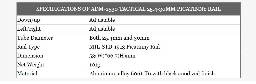 Montagens para ak Montagens para 20mm Tactical Anel Trilhos Âmbito 47 Rifle Adm-2530 Riflescope Ajustável Montar 25.4mm - 30mm 5 trilhos âmbito montagens para ak 47 rifle