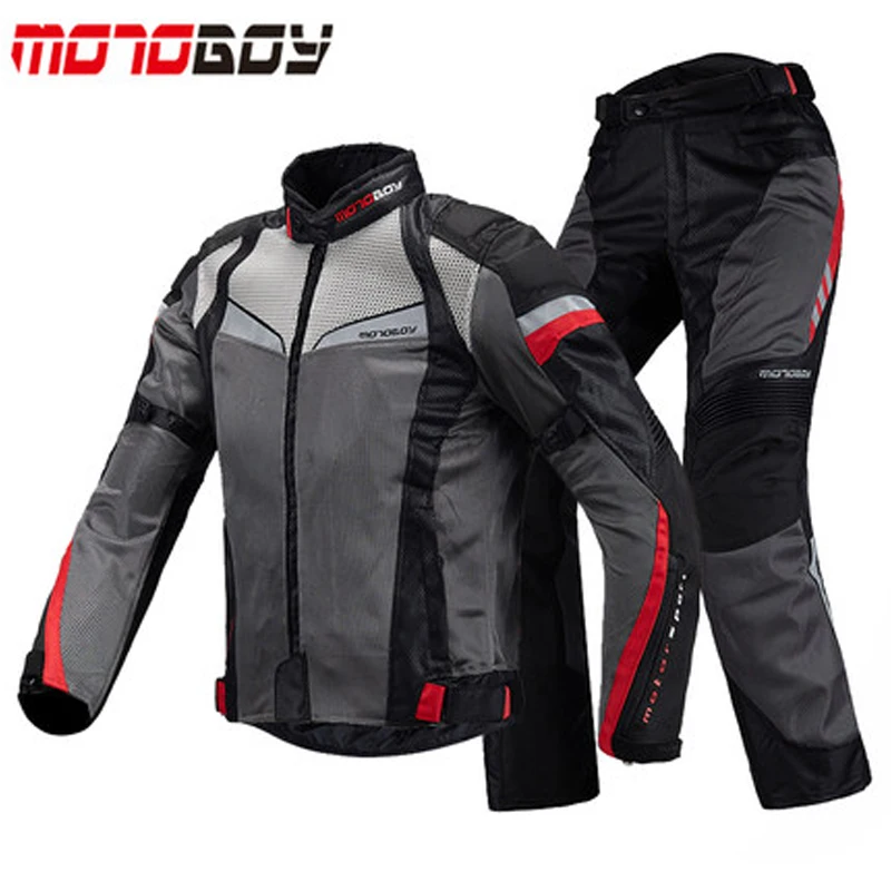 

MOTOBOY Summer Breathable Motorcycle Racing Jacket&Pants Reflective 600D Oxford Clothing Motocross racing jacket