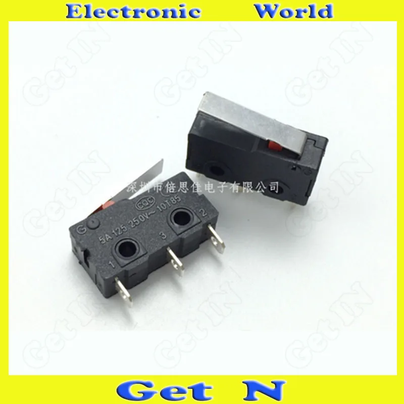 

100pcs Micro Swithces KW-11B 3Pins with Iron Cover Micro Switches 5A 250V
