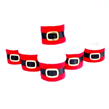 

100Pcs Christmas Santa Claus Napkin Rings for Wedding Napkin Holders Banquet Dinner Christmas Table Decoration30%