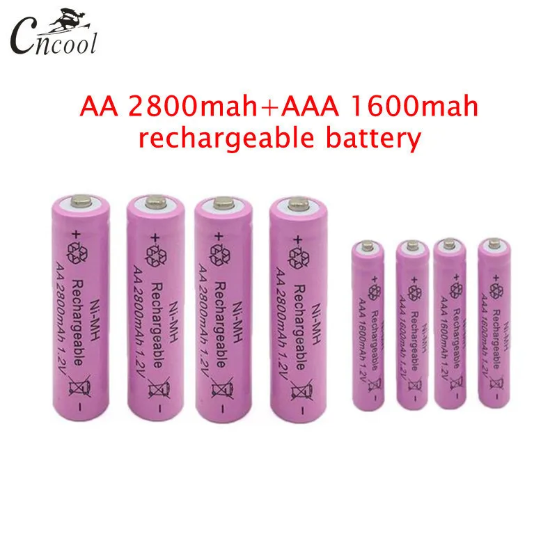 

20 pcs AA 2800mAh Ni-MH Rechargeable Batteries + 20 pcs AAA 1600mAh Rechargeable Batteries