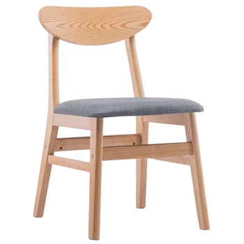 

Solid wooden dining chair Nordic chair single adult modern simple American dining table home restaurant back leisure stool