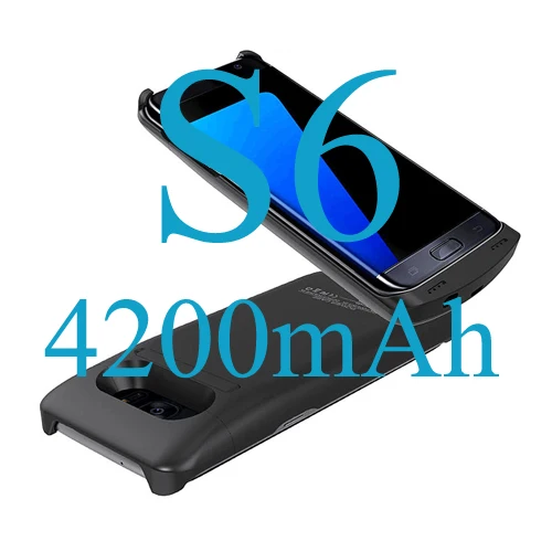 NEWDERY для samsung S5 S6 S7 edge S8 Plus чехол питания внешний аккумулятор зарядное устройство чехол Galaxy Note 5 4 запасное зарядное устройство - Цвет: S6 Black