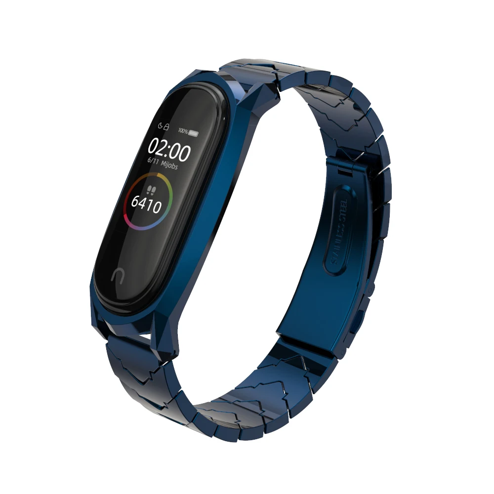  Mijobs Mi band 4 Strap Metal Stainless Steel Bracelet for Xiaomi Mi Band 4 Mi Band 3 Strap Smart Wa - 4000000820637