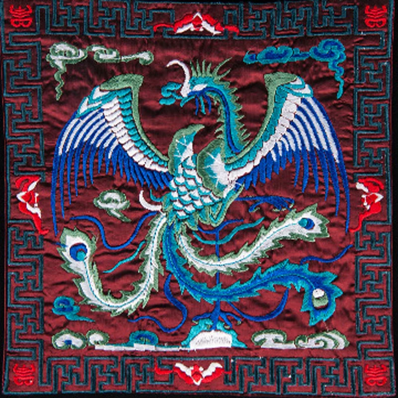 

Classic Chinese Crane Pattern Dining Table Placemat Handmade Silk Fabric Waterproof non-slip Table Mat Embroidered Protector Pad