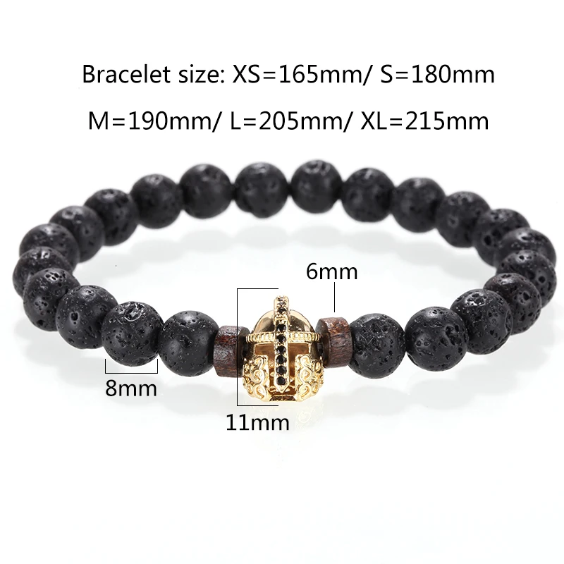 Каменный браслет/для мужчин/для женщин/натуральный/Лава/Йога/браслет homme Роскошные браслеты с короной и бусинами femme мужские ювелирные изделия