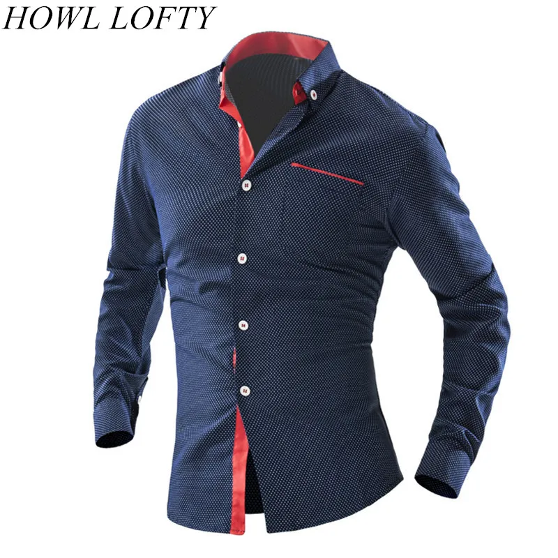 2017 mens high quality work shirts Brand Long sleeve men dress shirts