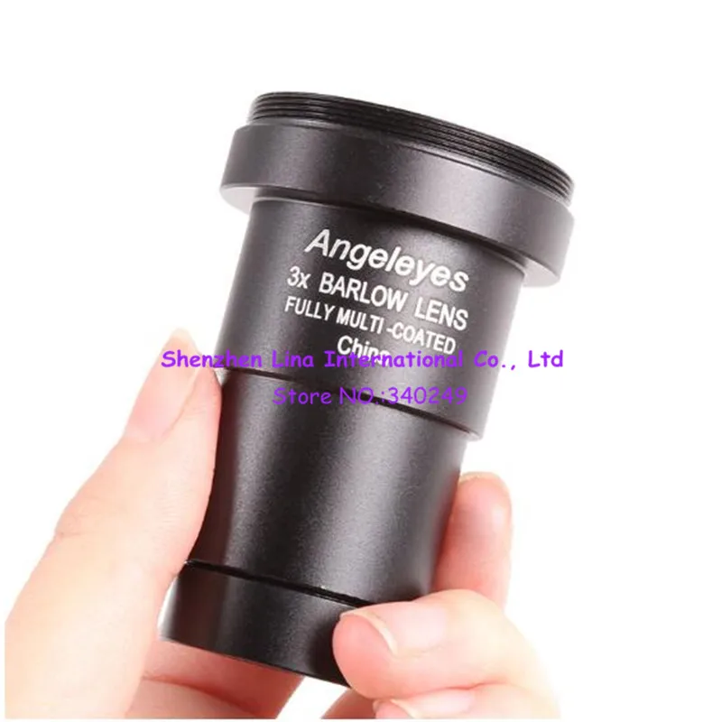 Angeleyes المعادن 3X 5X موسع 1.25 بوصة العالمي تلسكوب مزدوجة بارلو مرآة 3X 5X بارلو عدسة AngeleyesBlack
