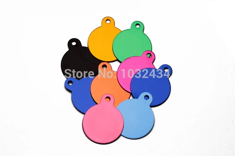 30MM 500 шт./партия, собачьи ID кулоны с надписью Cat Pet Dog ID бирка на случай потери щенка кошки Имя Адрес кулон бирка круглые аксессуары для ошейников - Окраска металла: 30MM