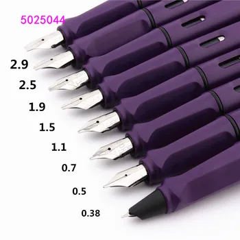 

High quality 002 Purple 0.38/ 0.5/0.7/1.1/1.5/1.9/2.5/2.9mm Nib Fountain Pen writing school Student office stationery ink pens