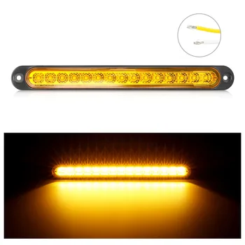 

1Pcs Car LED Rear Tail Brake Lamp Stop Light Ultra Thin for Bus and Truck and Trailer Car Yellow 12 V/24 V