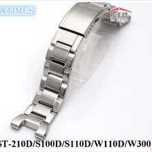1 шт. серебряный цвет подлинный ремешок для часов Shock GST-210D/S100D/S110D/W110D/W300 браслет из нержавеющей стали