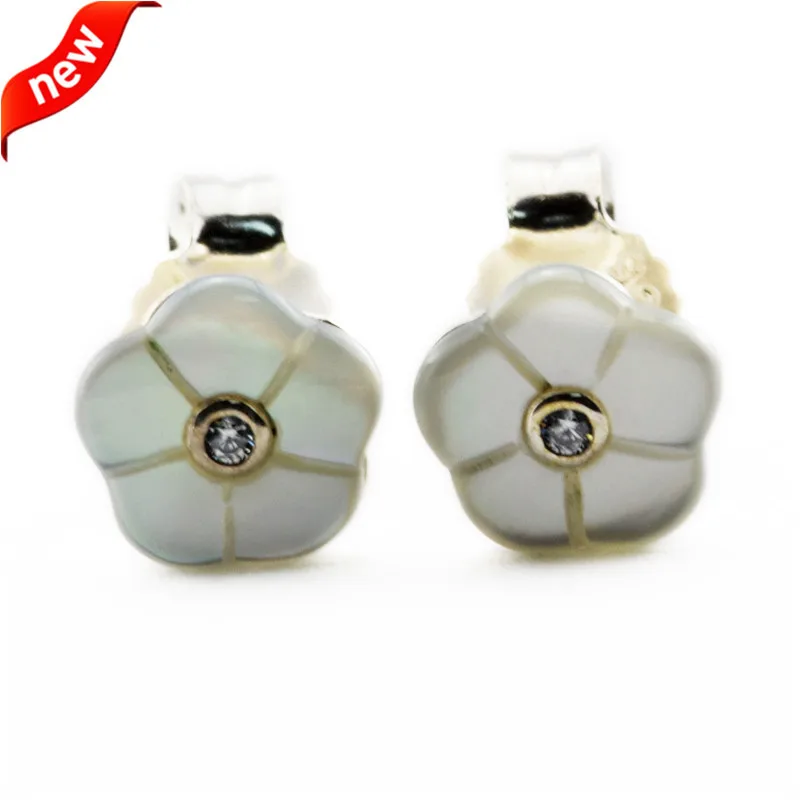 925 Silver Jewelry Stud Earrings for Women Luminous Floral Stud Earrings FANDOLA Genuine 925 Sterling-Silver-Jewelry