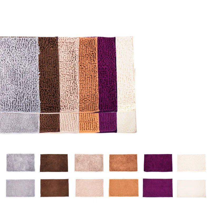 SDARISB Soft Floor Mat Shaggy Carpet Rug Entrance Chenille Bathroom Absorbing Carpet Bathroom Mat Set Bath Mat