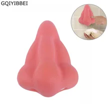 GQIYIBBEI Новинка смешной нос силиконовый гель для душа дезинфицирующее мыла Ванная комната Душ с всасывания Крючки купальный аксессуары
