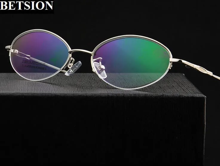 

Vintage small Oval Eyeglass Frames Half Rimless Glasses Rx able