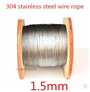 

High Quality 50 meters 1.5mm 7*7 stainless steel wire rope,