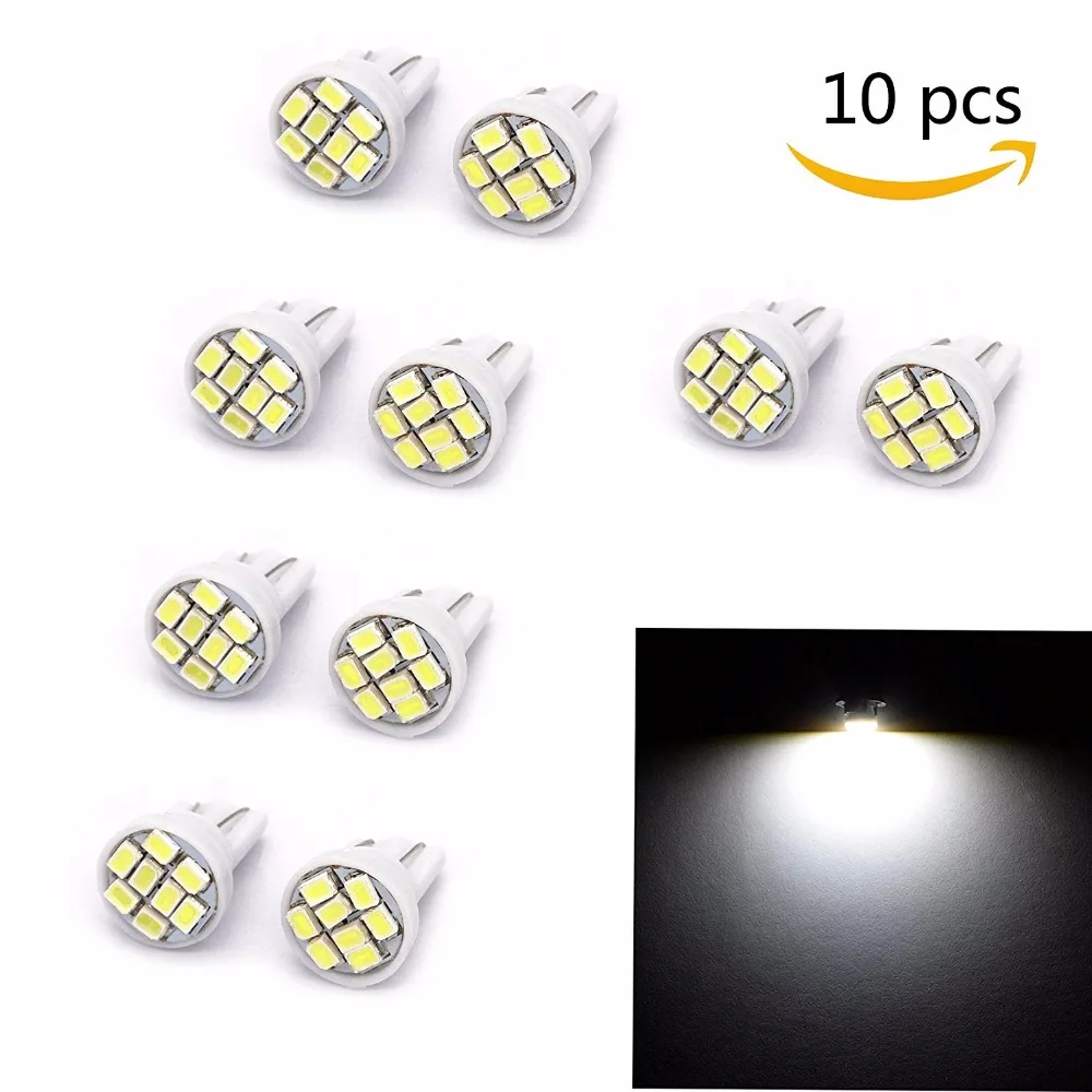 

Kit 10 Lampadas Pingo Led T10 W5W 8 Led Branco Meia Luz Xenon 12V