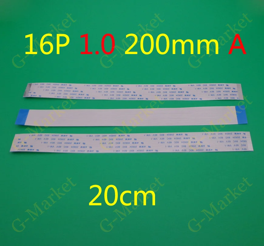 

2-500pcs/lot New FFC FPC flat flexible cable 1.0mm pitch 16 pin 16pin Forward Length 200mm Width 17mm Ribbon Flex Cable