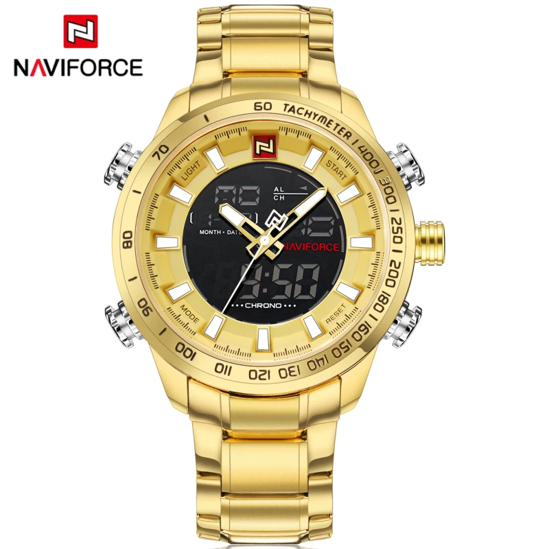 Мужские часы NAVIFORCE люксовый бренд мужские спортивные кварцевые аналоговые