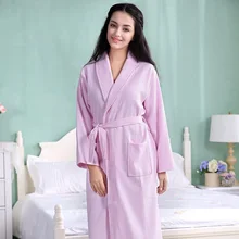夏着物綿ローブ男性女性のセクシーなバスローブワッフルローブソフトペニョワールオム Badjas 睡眠ラウンジパジャマ(China)